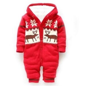 Warm Fleece Lined Reindeer Bodysuits